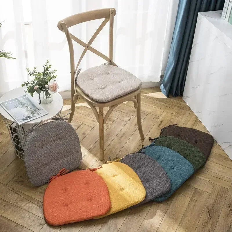 Chair Cushion with Straps Multi Color Dining Room Chair Cushions for Dining Chairs Sponge Seat Cushion Outdoor Garden Cushions