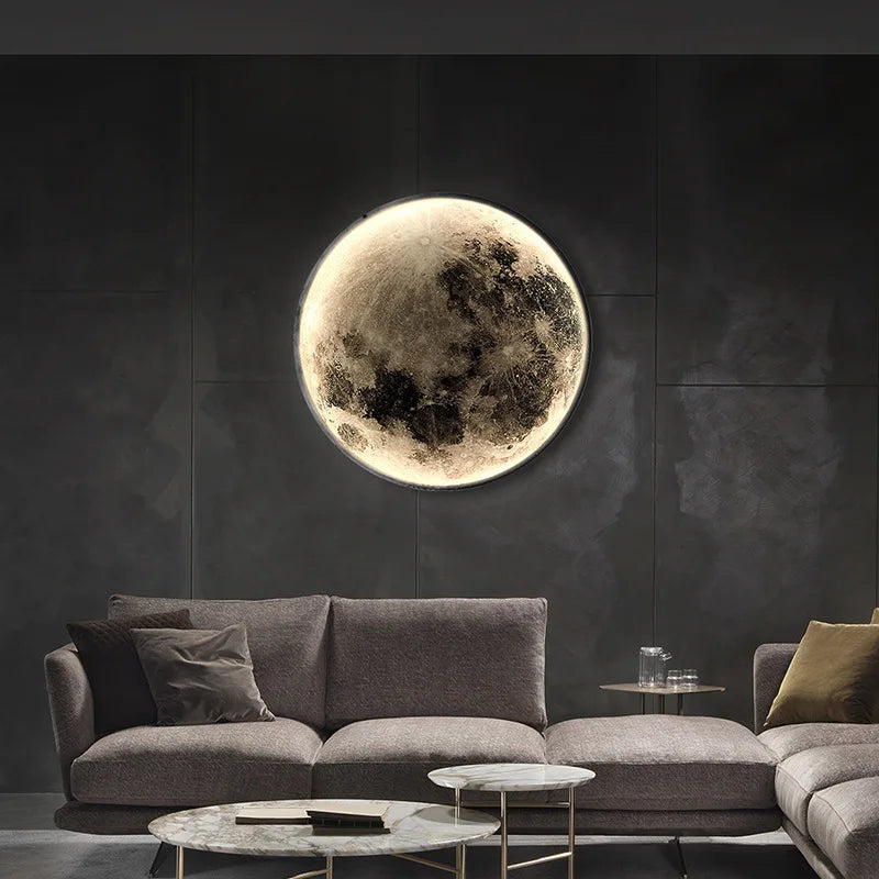 Nordic Modern Designer Art Minimalistisch Moon Wall Lamp Foyer Gallery Achtergrond Slaapkamer Bedroom Beddak Creative Decoration Hotel Bar