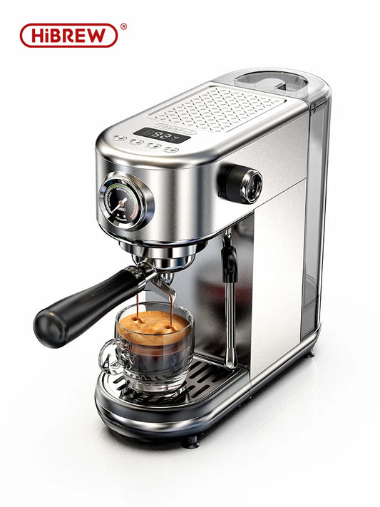 HiBrew 20bar semi automatisk espresso kaffemaskin temperatur justerbar kall/het super smal kaffe maker cappuccino h10b