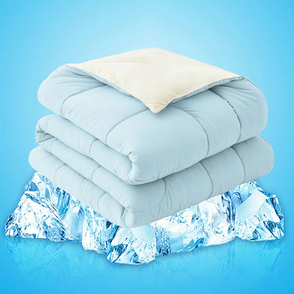 All Season Cooling Comforter Fluffy Down Alternative Comforter Quilted Duvet Insert with Corner Tabs Luxury Soft Hotel Comforter