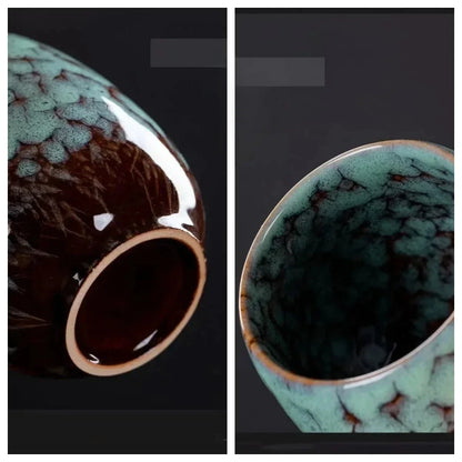 Kiln Transforms The Master's Cup Ceramic Coffee Mug Simplicity Household Kung Fu Teacup Creative Tasting Cup Personal Single Mug