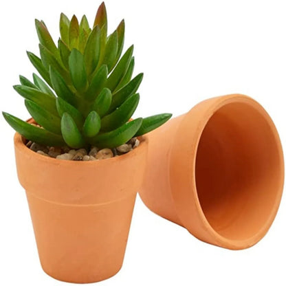 16 Pcs 2'' Terra Cotta Pots Pottery Planter Cactus Flower Pots Succulent Pot with Drainage Hole- Great for Plants,Crafts