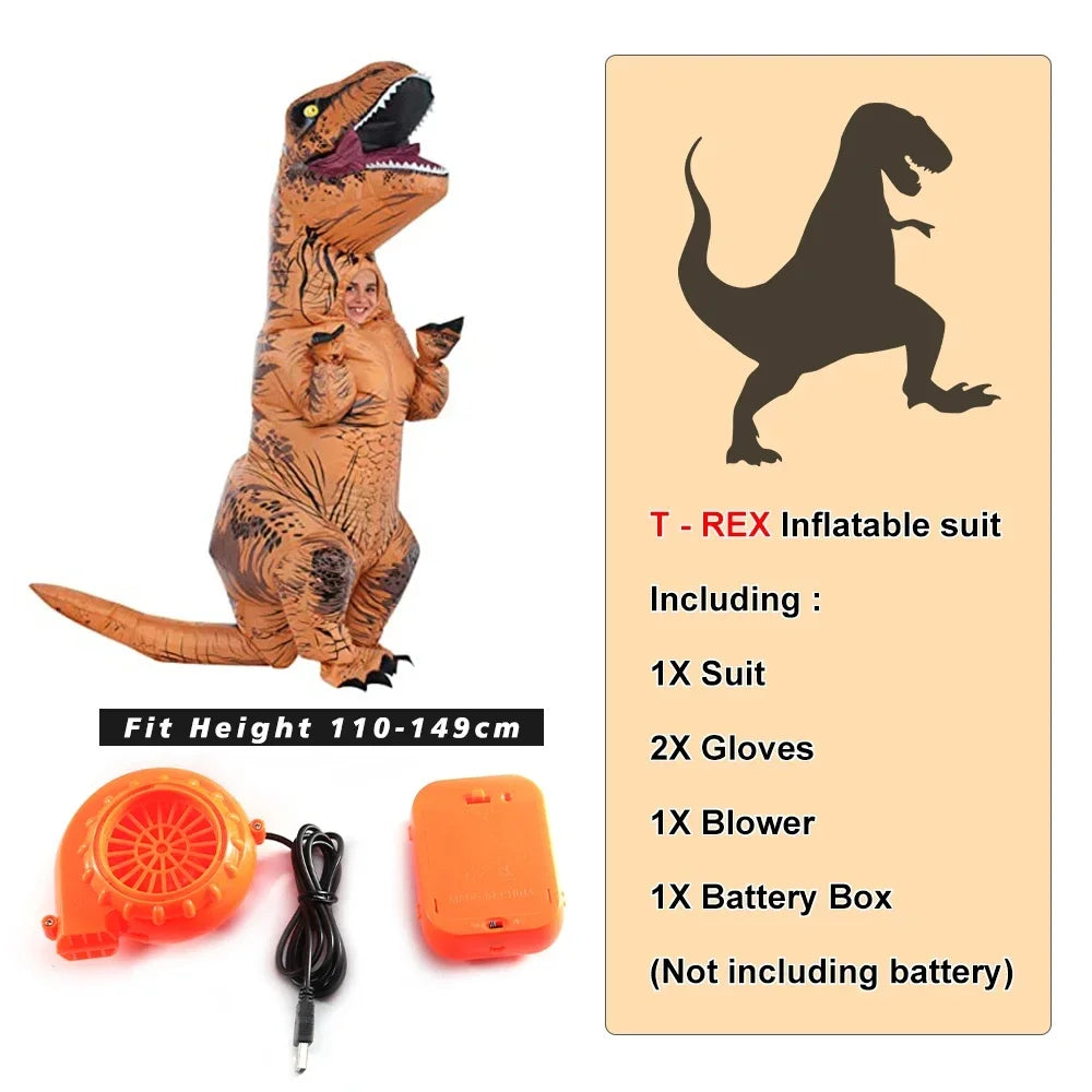 Addo di Dress-up Fulm Full Body cosplay T-Rex Dinosaur Costume gonfiabile per le donne uomini Halloween Party Dino Performance Costumi