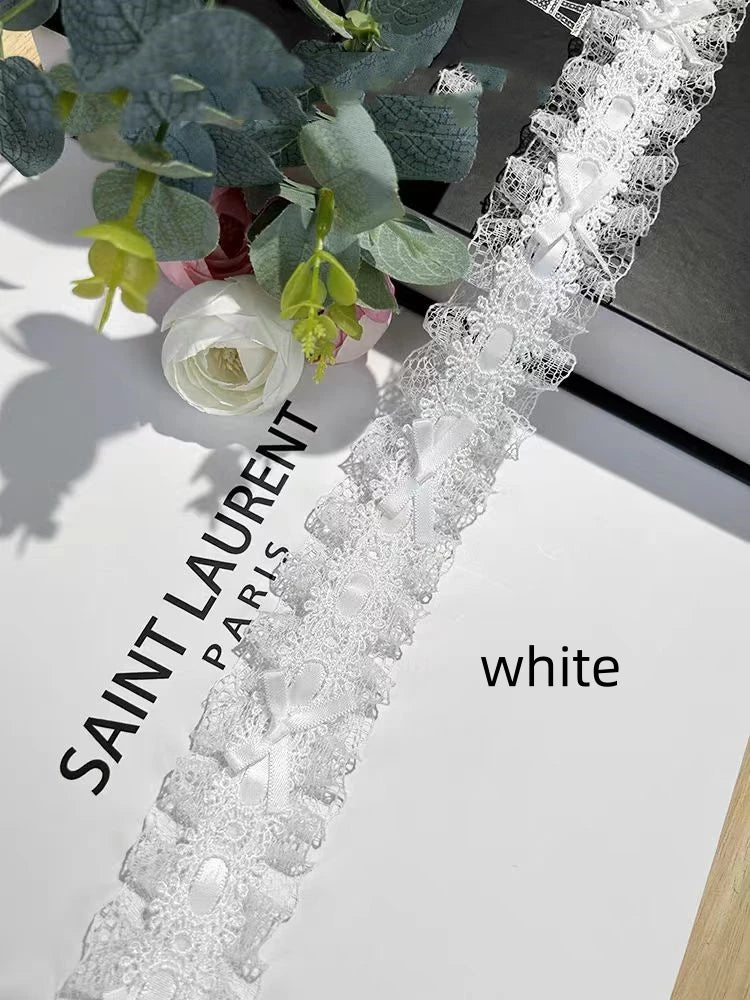 Bow Pleated Lace Handmade Diy Decoration Baby Clothes Skirt Hem Clothing Lace Accessories Curtains Home Decoration Accessories