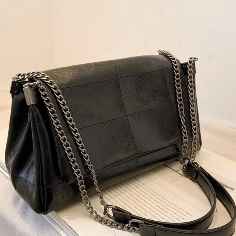 Fashion Women's Commuter Bags Niche Chain Crossbody Bag Ladies Shoulder Large Capacity Handbag Cross Square PU