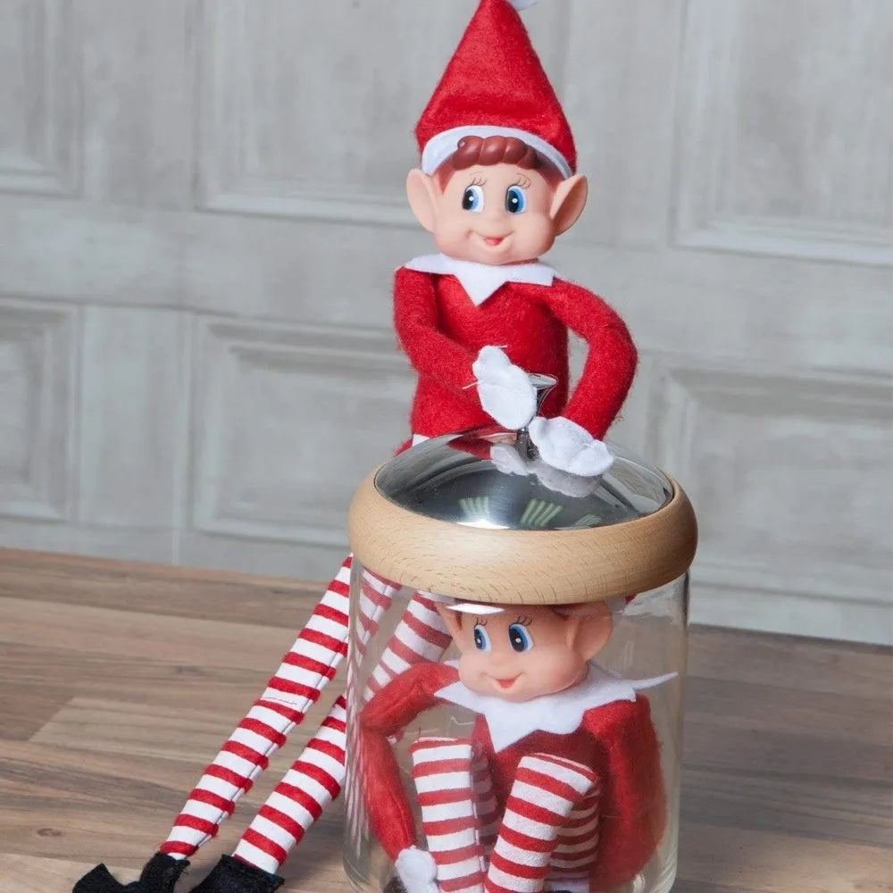 42 cm kerst elf pop voor kinderen mini speelgoed elf poppen voor kerstbeschuldiging van kleine elf plank sitters met bungelende benen