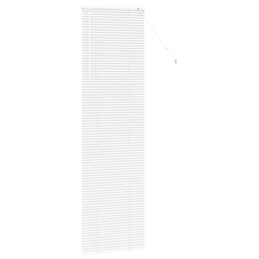 Persiane manuali in alluminio bianco con tende per la decorazione domestica Trattamento per finestre con filtraggio della luce regolabile