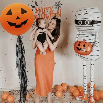 Halloweenowe balony nadmuchiwane gigantyczne stojące ducha czarownice pająk halloween folia ballons dla dzieci zabawki globos halloweenowe zapasy imprezowe