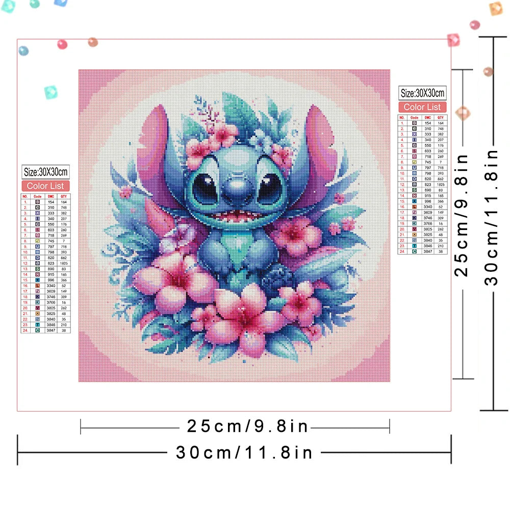 Disney Diy Diamond Mosaic Stitch Full Square Round Diamond Painting Cartoon Floon New 2024 Creative Bopbies Wall Art