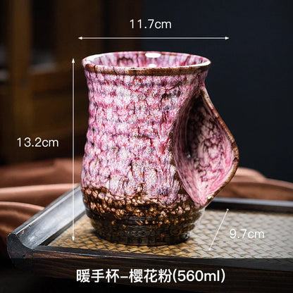 500ml Creative Ceramic Coffee Cup, Kiln Changed Pottery, Cute Tea Cups, Kung Fu Teacup, Wholesale