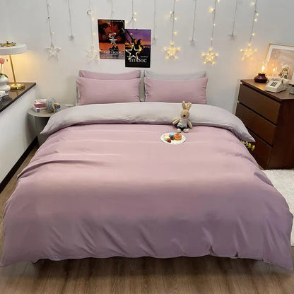 Bonenjoy 1 pc housse de couette  Dark Gray Color Duvet Cover Double Size funda nordica cama 150 Queen/King Size Bed Cover