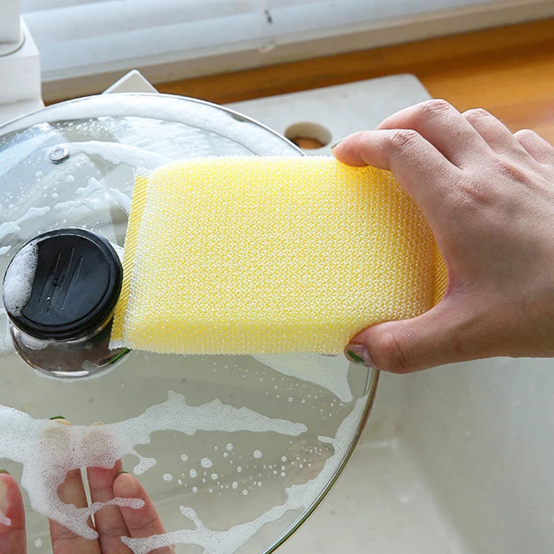 3PCS/Set Thickened Dishwasher Sponge Brush High-Density Sponge-Block Kitchen Supplies Brush-Bowl-Cloth Hundreds Of Clean Cloth