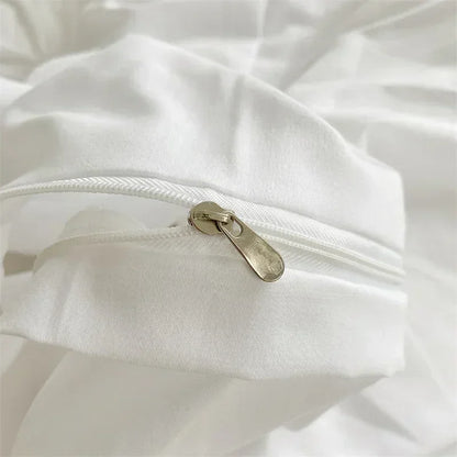 High Quality Three-dimensional Twist Flowers Bedding Set Queen Pinch Pleated Crafts Duvet Cover Set Double Blanket Cover Sets