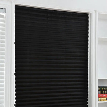 1Pc Half Shades Self-adhesive Windows Nonwoven Folding Curtain Bathroom Balcony Living Room Balcony Curtains Pleated Blinds