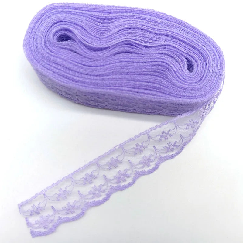 10yards Lace Ribbon Wedding Dress Fabrics for Embellishments for Sewing Handicraft Accessories Needlework Materials Width 2.3cm