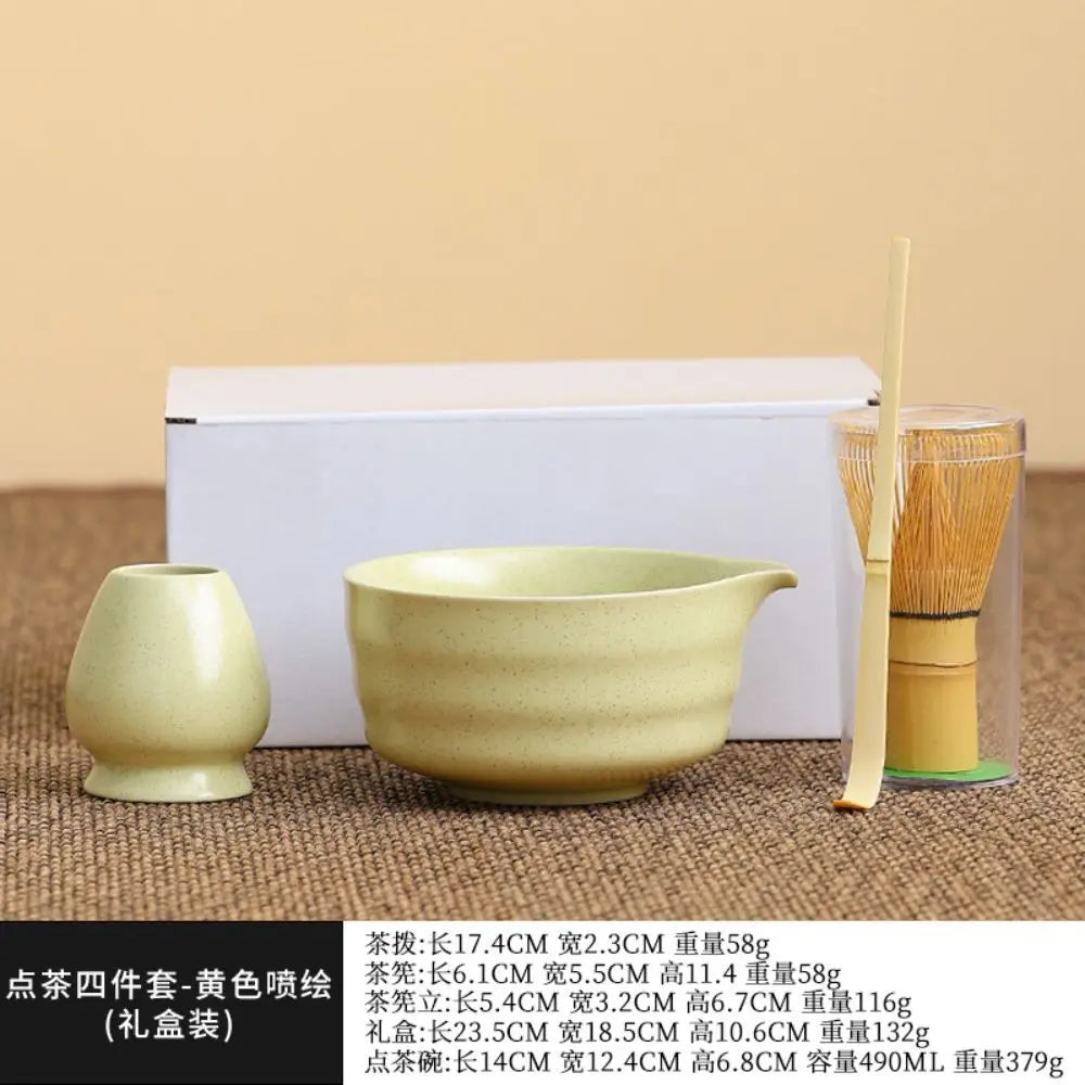 Japanese Matcha Sets Ceramic Matcha Gift Box Bowl Bamboo Whisk Grinder Brushes Tea Tools for Tea Lovers Teaware Accessories New