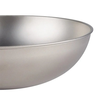 Pure Titanium Wok Non-Stick Bucătărie din bucătărie necorespunzătoare Pan Gospodărie rotundă cu fundul cu fundul de jos