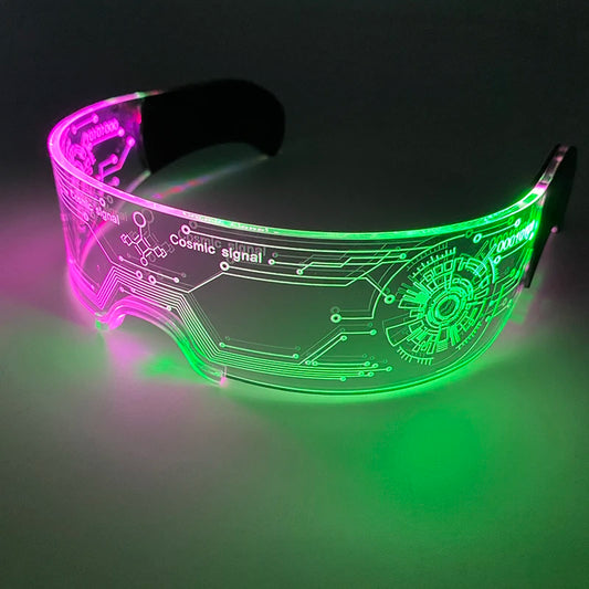 Nye festglass lysende fargerike LED -briller lyser opp nattklubb DJ Bar Music Dance Party Young Man Children Birthday Gift