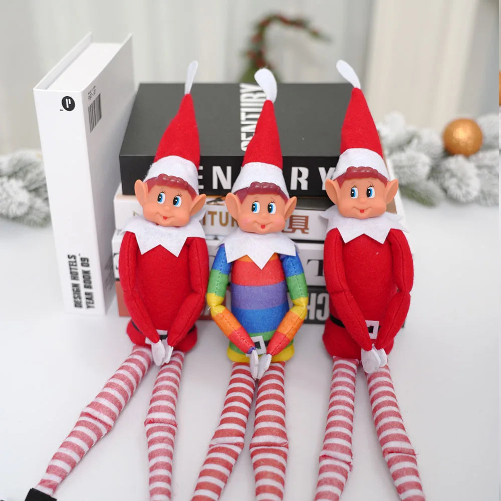 42cm vánoční elf chování chování Špatně plyšová hračka Novinka Long Bendy Naughty Boy Elf na polici Christmas Elves Doll