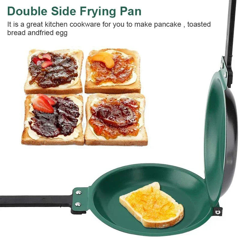 New Double Sided Pancake Pan Frying Pot Cookware for Kitchen Omelet Steak Ham Pans Kitchen Stove Utensils Cooking Pot