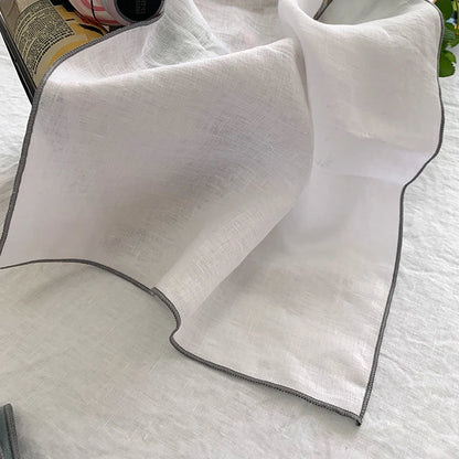 4PCS Pure Linen 100% Napkins Cloths Reusable 40x40cm Soft Comfortable Fabric Kitchen Accessories for Wedding Birthday Parties