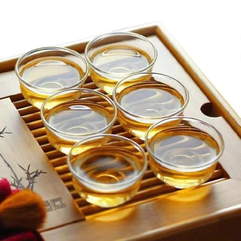 Heat Resistant Glass Tea Cup Set Transparent Kung Fu Tea Set Chinese Bowls Porcelain Mug Glass Vintage Cups Cups and Mugs Bowl