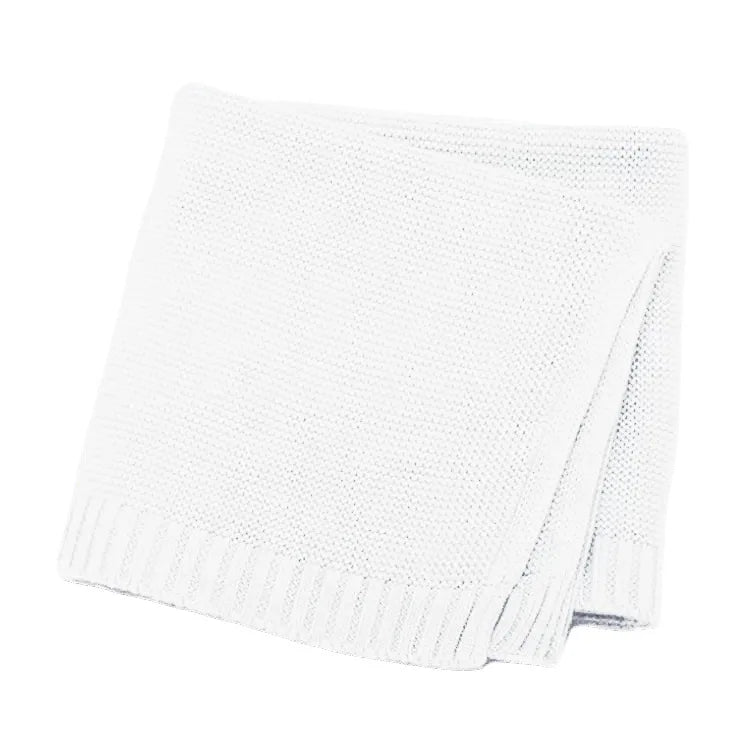 Personalized Kid Name Baby Blanket Embroidered New Born Baby Blanket Stroller Swaddles Breathable Cotton Knitted Blanket Bedding