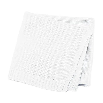 Personalized Kid Name Baby Blanket Embroidered New Born Baby Blanket Stroller Swaddles Breathable Cotton Knitted Blanket Bedding