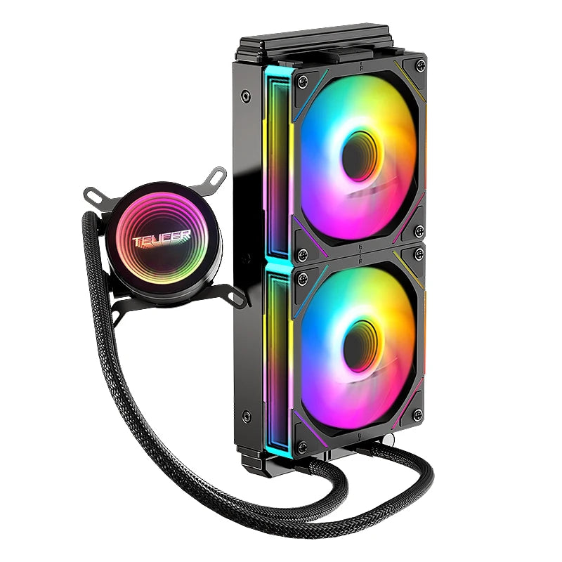 Teucer NA-240 ARGB CPU Liquid Cooler LGA 2011 1700 1200 AM4 AM5 240mm vattenkylkylare utrustad med JM-1 trådlös fläkt