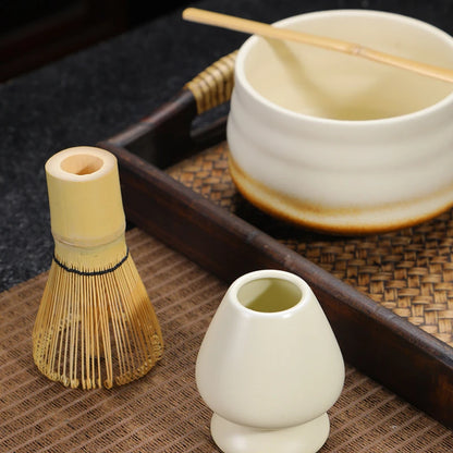 Japanese Matcha Whisk Holder Ceramic Green Tea Bowl Chasen Stand for Living Room Kitchen Dining Room Tea Ceremony Accessories