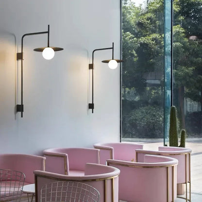 Nordic Creative Arm Movable Glass G9 Bulb Wall Lamp Living Room Restaurant Bedroom Hotel Study Bedhead LED Lighting Decor  Light