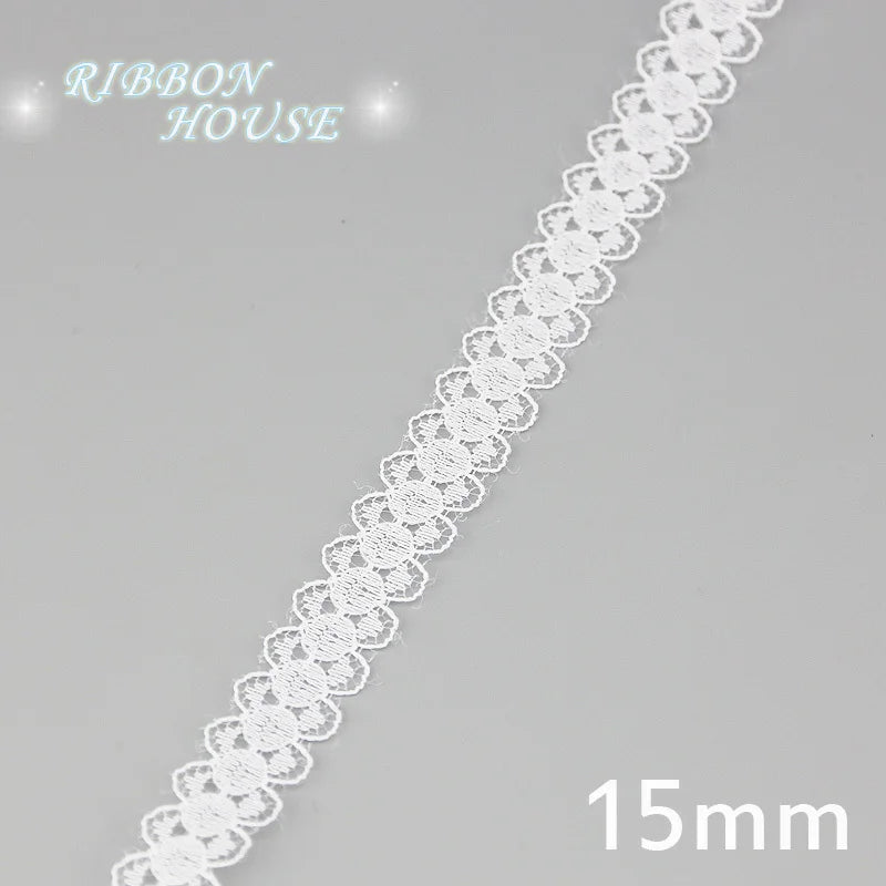(5 yards/roll) white Lace ribbon fabric Webbing Decoration Lovely gift packing polyester Material