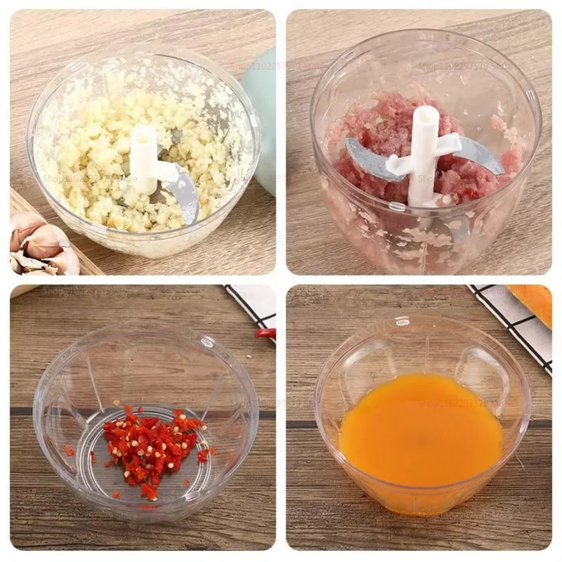 Hachoir à ail manuel 500ML 900ML, hachoir à viande, coupe-légumes, trancheur de fruits, Gadget de cuisine, mélangeurs pour la préparation des aliments