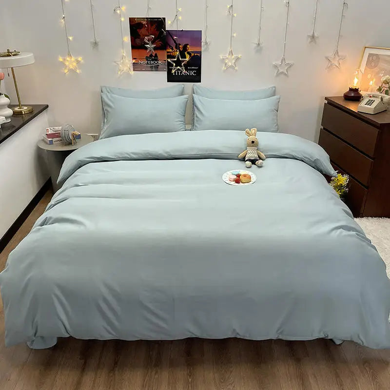 Bonenjoy 1 pc housse de couette  Dark Gray Color Duvet Cover Double Size funda nordica cama 150 Queen/King Size Bed Cover