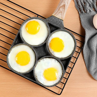 2/4-Hole Frying Pot Pan Thickened Omelet Pan Non-stick Egg Pancake Steak Pan Cooking Egg Ham Pans Breakfast Maker Cookware Pan