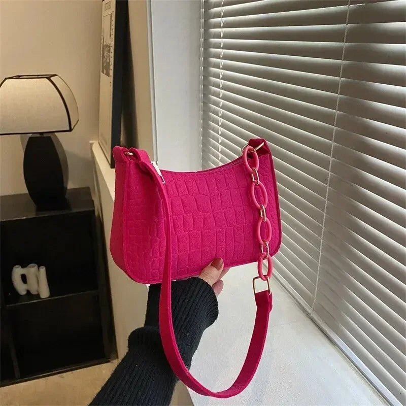 Popular Retro Gentle Temperament Small Square Bag 2024 Autumn Shoulder Handheld Fashion Casual Yankee Underarm Small Square Bag