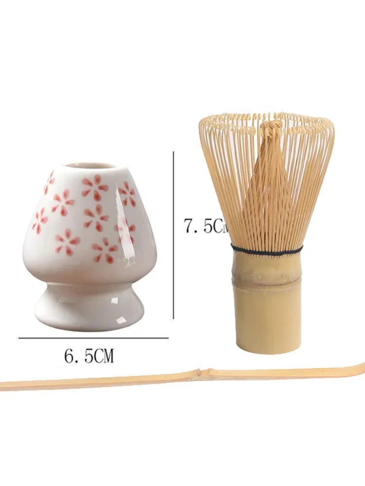 3 In 1 Matcha Set Bamboo Whisk theelepel keramische kom tranditionele thee-theesets Home Tea Making Tools Accessoires Verjaardagsgeschenken