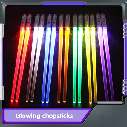 1Pair LED Luminous Chopsticks Light Up Dinning Party Tableware Multicolor Kitchen Accessories Led Stick Kitchenware Idea Product