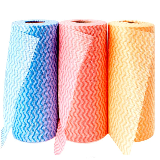 1/3 roll Versatile Non-woven Cleaning Cloths Pack - Super Absorbent Polyester Blend Towels for Kitchen, Living Room, Outdoor Use
