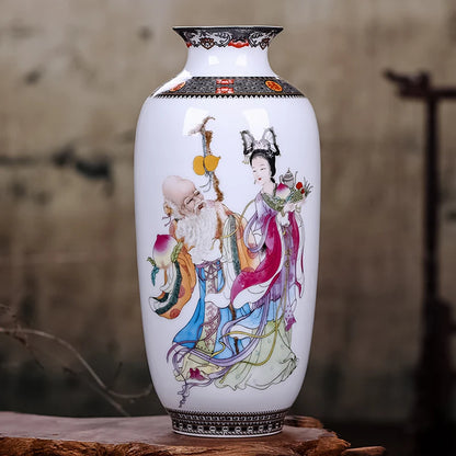 Jingdezhen keramična vaza vintage kitajske tradicionalne vaze domača vaza živali vaza fino gladko površinsko opremljanje člankov