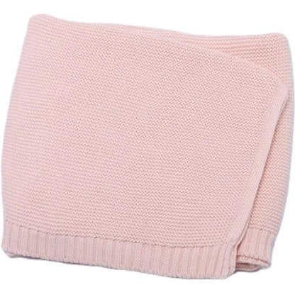 Personalized Kid Name Baby Blanket Embroidered New Born Baby Blanket Stroller Swaddles Breathable Cotton Knitted Blanket Bedding