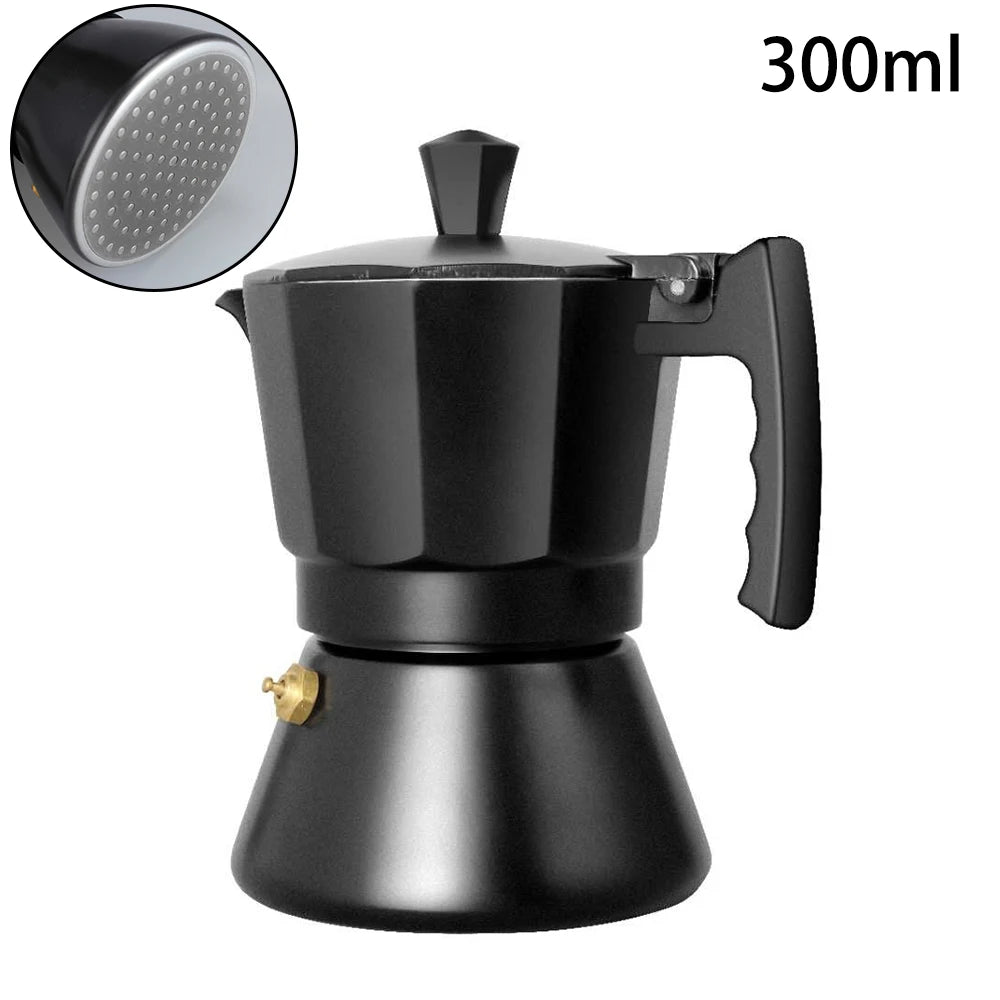 Alumínium moka olasz mokka pot eszpresszó kávéfőző indukciós tűzhely Percolator kályha felső edény kávéfőző 3cup 6cup