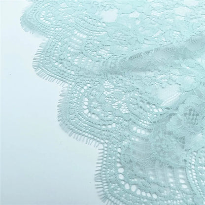 3y/lot Width 24.50cm Purple Eyelash Lace Trim Non-Elastic For Clothing Accessory Dress Sewing Applique Costume Lace Fabric