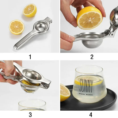 Lemon Squeezer Manual Juicer Processor Stainless Steel Orange Fruit Household Lemon Clip Fruit Pressing Kitchen Accessories