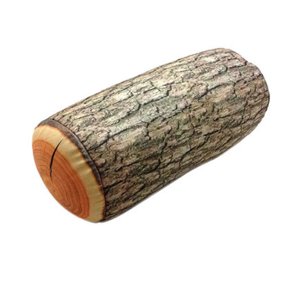 1Pc New Home Natural Camping Cylinder Woods Design Log Soft Plush Cushion Pillow Throw Pillows