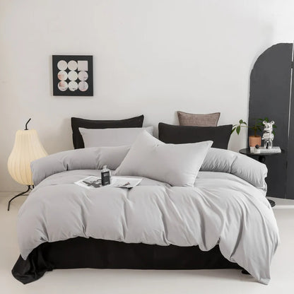 Solid Color Quilt Cover New Milled Washed Cotton Single Bed Duvet Europe US Popular Skin-friendly 220x240 Double Use Bedding