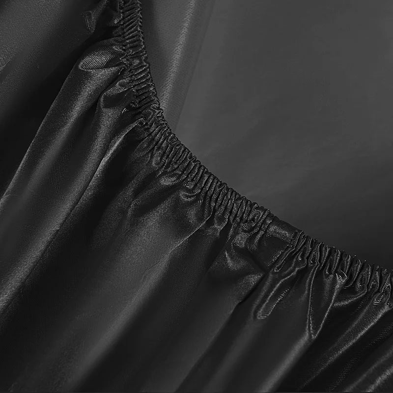 1pcs 2025 new pure black satin waterproof fitted sheet single piece pillowcase urine mattress protective cover