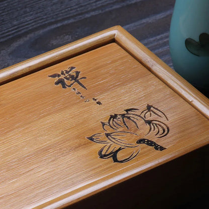 Natural Wood Bamboo Puer Tea Tray,Kung Fu Tea Set, Room Board Table, Chinese Traditional Culture Ceremony Tools