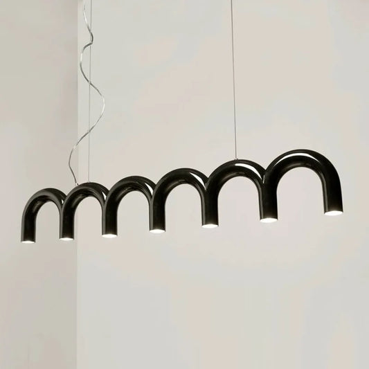 Modern U-shaped Chandelier Bedroom Kitchen Designer Bar Long Lamps Restaurant Decoration Lighting