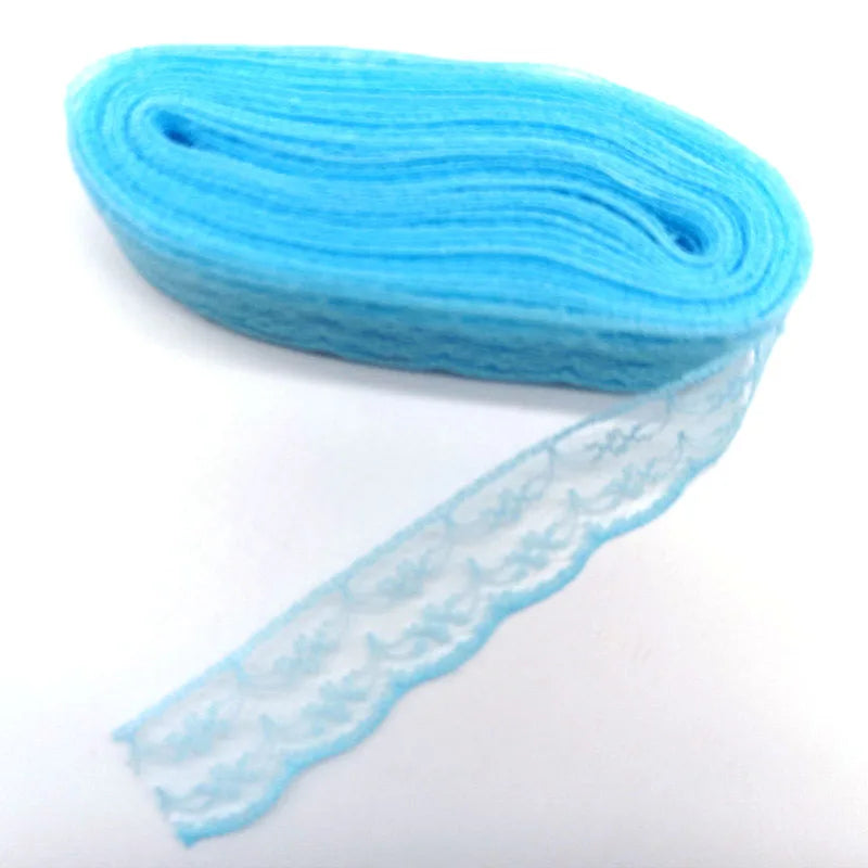 10yards Lace Ribbon Wedding Dress Fabrics for Embellishments for Sewing Handicraft Accessories Needlework Materials Width 2.3cm